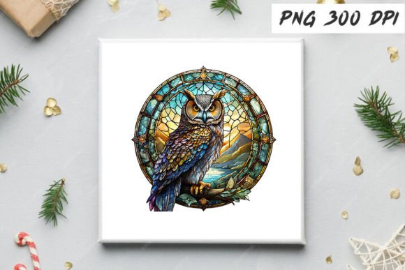Download Stained Glass Owl Sublimation Clipart - Owl sublimation Collection