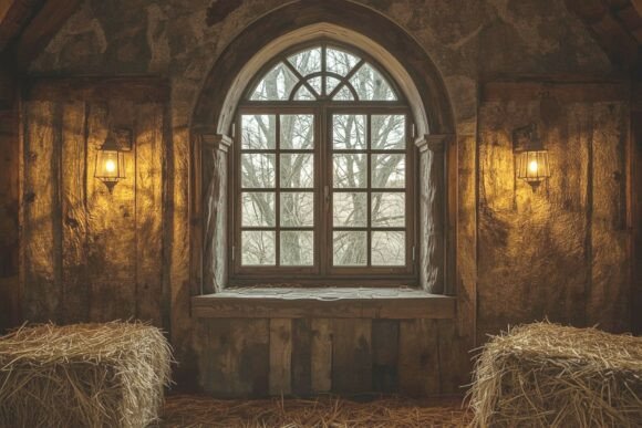 Download Rustic Barn Interior Wall Illustrations - Interior wall Collection