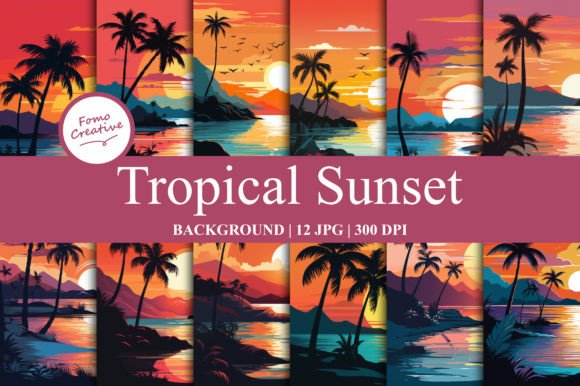 Download Tropical Sunset Background - Tropical sunset background Collection