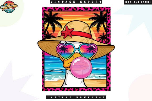 Download Funky Summer Duck Bubble Gum PNG - Premium Resources