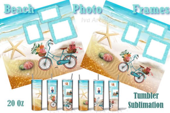 Download Bicycle Beach Photo Frames Tumbler 20 Oz - Photo frames Collection