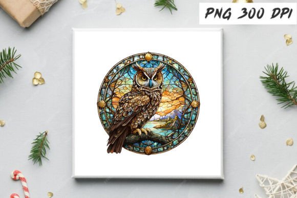 Download Stained Glass Owl Sublimation Clipart - Owl sublimation Collection