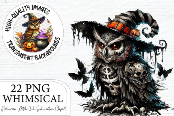 Download Halloween Witch Owl Sublimation Clipart - Owl sublimation Collection