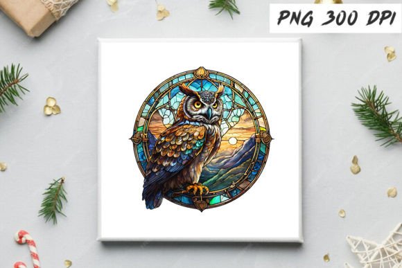 Download Stained Glass Owl Sublimation Clipart - Owl sublimation Collection