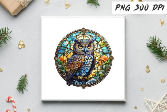 Download Stained Glass Owl Sublimation Clipart - Owl sublimation Collection
