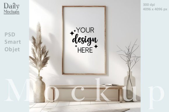 Download Interior Wall Mockup, Portrait Frame - Interior wall Collection