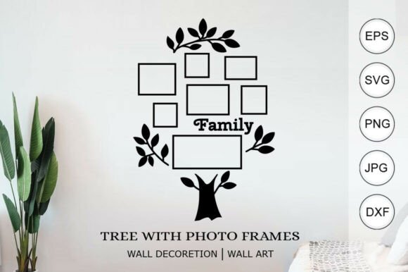 Download Family Tree with Photo Frames Svg / Wall - Photo frames Collection